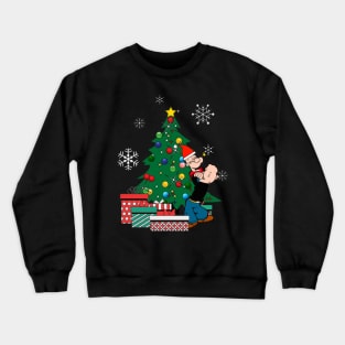 Popeye Around The Christmas Tree Crewneck Sweatshirt